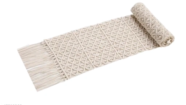  Unique  Cotton Table  Runner - Free Size, Cream, Cotton, Pack of1
